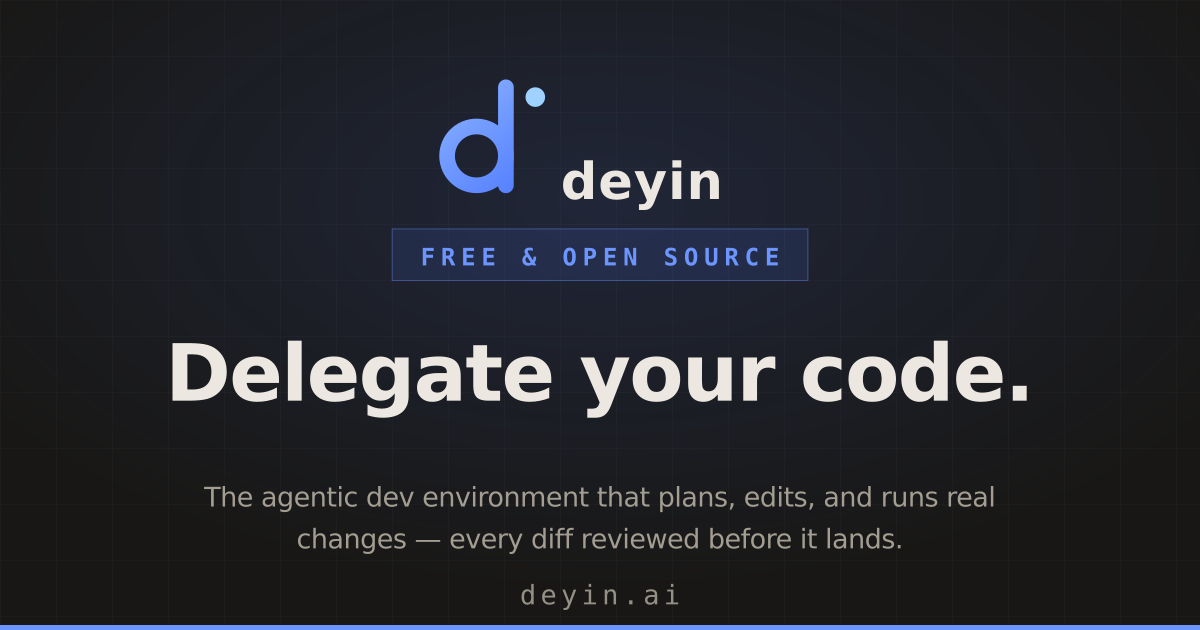 Deyin Code banner — Open Graph card — Deyin