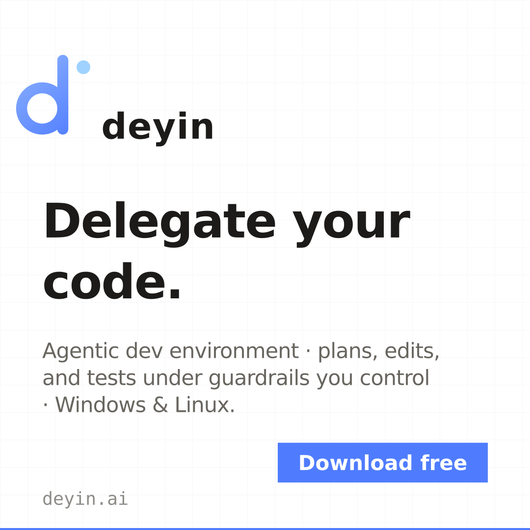 Deyin Code banner — Social square · light